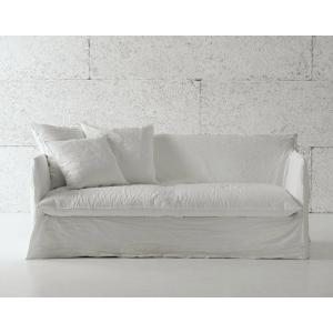 canapé en tissu blanc 7
