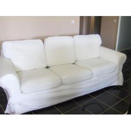 canapé en tissu blanc 14