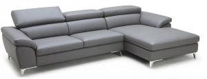 canapé d'angle cuir gris 15