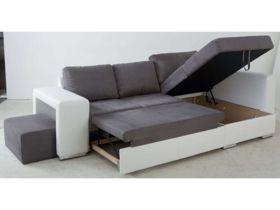 canapé d'angle conforama gris et blanc 15