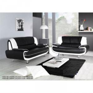canapé noir et blanc design