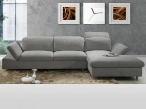 canapé d'angle gris tissu 15