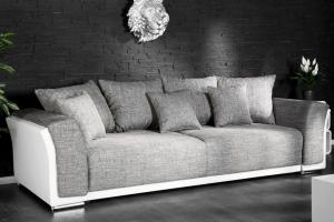 canapé design gris et blanc 4