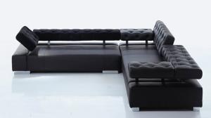 canapé design noir cuir 11