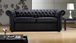 canapé design noir cuir 12