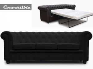 canapé chesterfield tissu convertible 2