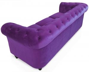 canapé chesterfield velours violet 18