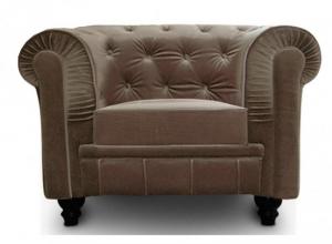 canapé chesterfield velours taupe 3