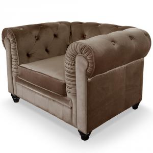 canapé chesterfield velours taupe 5