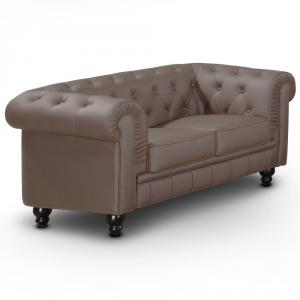 canapé chesterfield velours taupe 7