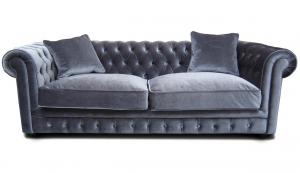 canapé chesterfield velours convertible 2