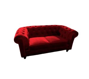 canapé chesterfield velours rouge 6