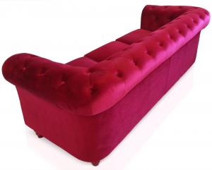 canapé chesterfield velours rouge 14