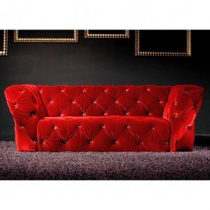 canapé chesterfield velours rouge 18