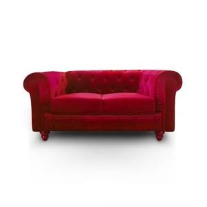 canapé chesterfield velours rouge 20