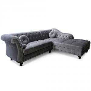 canapé chesterfield velours blanc 3