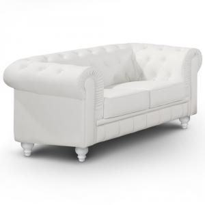 canapé chesterfield velours blanc 8