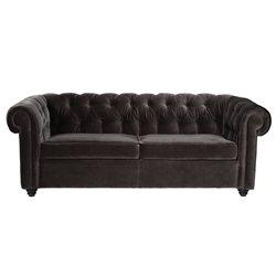 canapé chesterfield velours blanc 13
