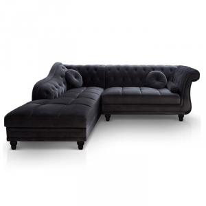 canapé chesterfield velours blanc 19