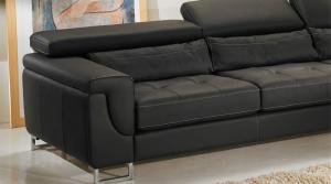canapé d'angle cuir noir design 5