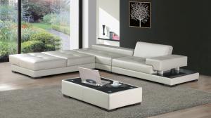 canapé d'angle cuir blanc design 11