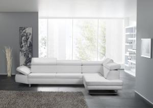 canapé d'angle cuir blanc design 12