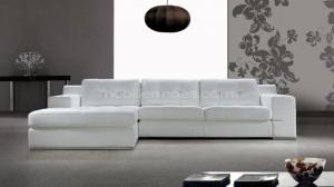 canapé d'angle cuir blanc design 14