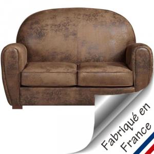 canapé d'angle cuir marron vieilli 11