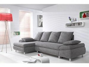 canapé d'angle design tissu rubik gris 5