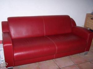 canapé cuir rouge 3