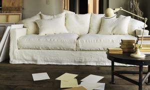 canapé en tissu blanc 8