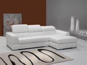 canapé d'angle cuir blanc 17