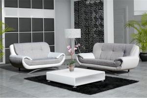 canapé gris et blanc design 17