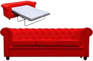 canapé chesterfield convertible rouge