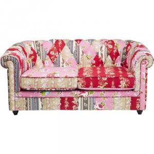 canapé chesterfield tissu patchwork
