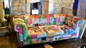 canapé chesterfield tissu patchwork 5