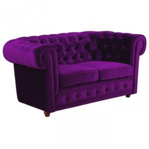 canapé chesterfield velours violet