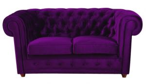 canapé chesterfield velours violet 16