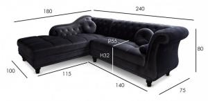 canapé chesterfield velours taupe 6