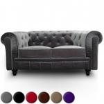 canapé chesterfield velours taupe 9