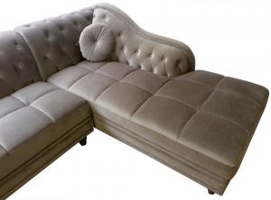 canapé chesterfield velours taupe 17