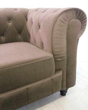 canapé chesterfield velours taupe 19