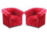 canapé chesterfield velours rouge 4