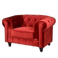 canapé chesterfield velours rouge 5