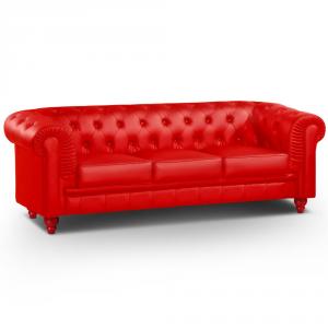 canapé chesterfield velours rouge 12
