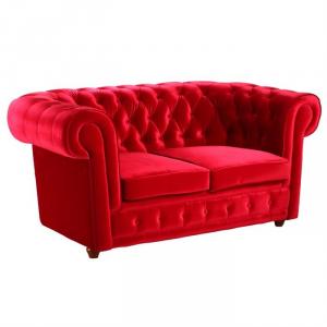 canapé chesterfield velours rouge 13