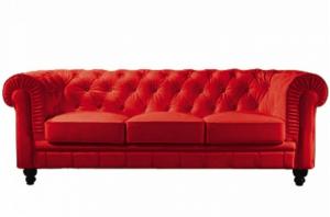canapé chesterfield velours rouge 17