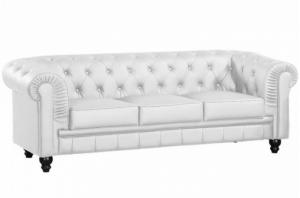canapé chesterfield velours blanc 9