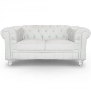 canapé chesterfield velours blanc 15