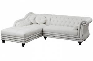 canapé chesterfield velours blanc 18